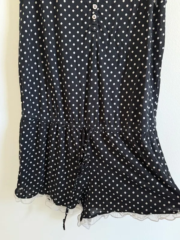 Victoria’s Secret Polka Dot Romper Size Medium Pajama PJ Lounge Y2K Modal comfy - Image 5