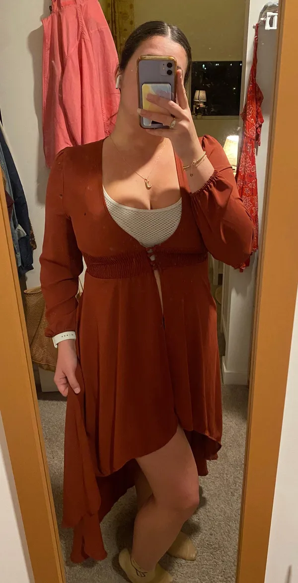 These Three Boutique Orange Rust Cardigan - Image 6