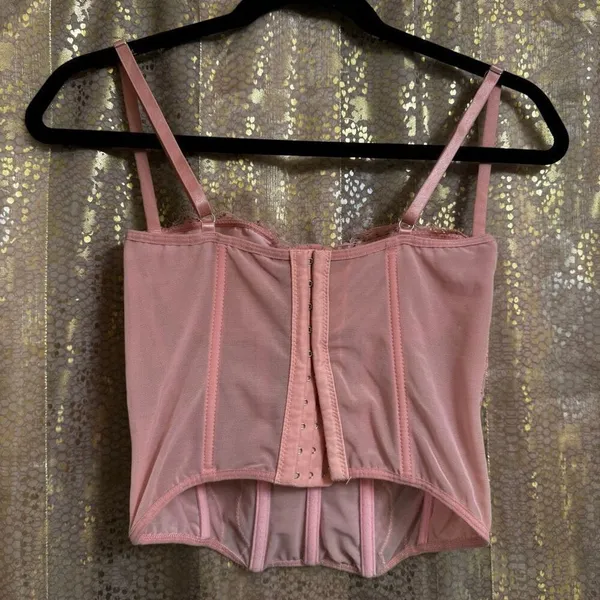 Out From Under Modern Love Lace Bustier Corset Soft Pink Small - Image 2