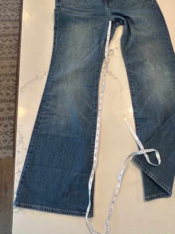 J. Crew Womens Semi Stretch High Rise Denim Trousers Size 27 Flare NWT - Image 3