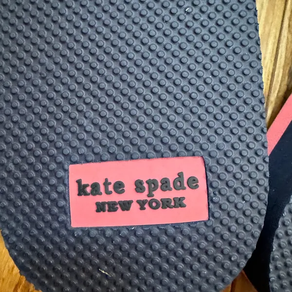 Kate Spade Flip Flop Womens Size 8M Blue‎ Foam Slip on Wedge Thong Malta Pink - Image 6