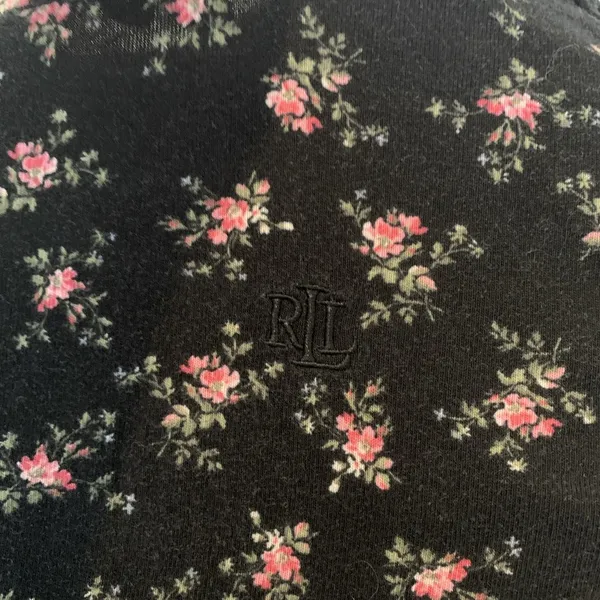 Lauren Ralph Lauren Women's XS Black Floral Top Cotton Viscose - Image 5