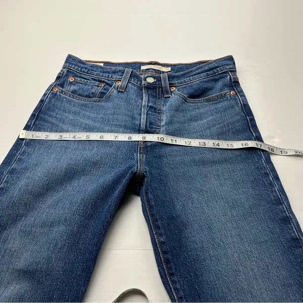 Levi’s Premium Denim Wedgie Straight Jean Womens Size 27 Blue‎ High Rise Button - Image 10