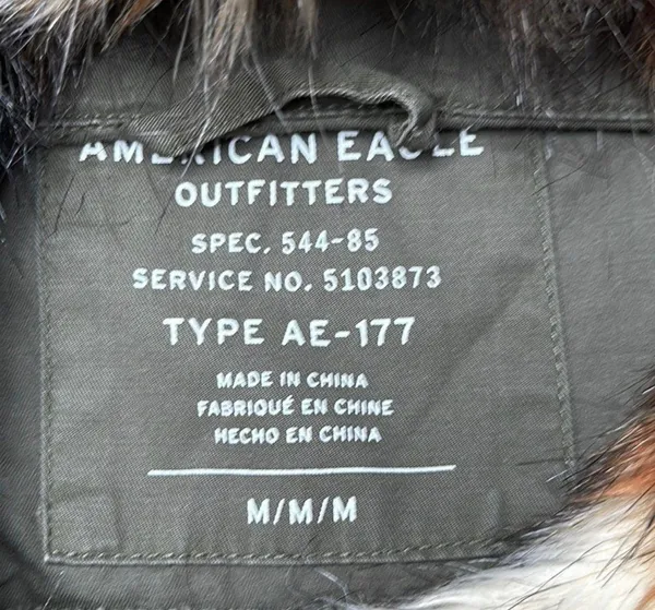 : Olive Green Faux Fur Canvas Coat - Image 8