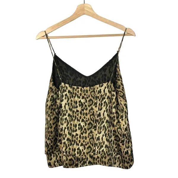 Zara Brown Leopard Print Lace Trim Camisole Tank Top S‎ - Image 2