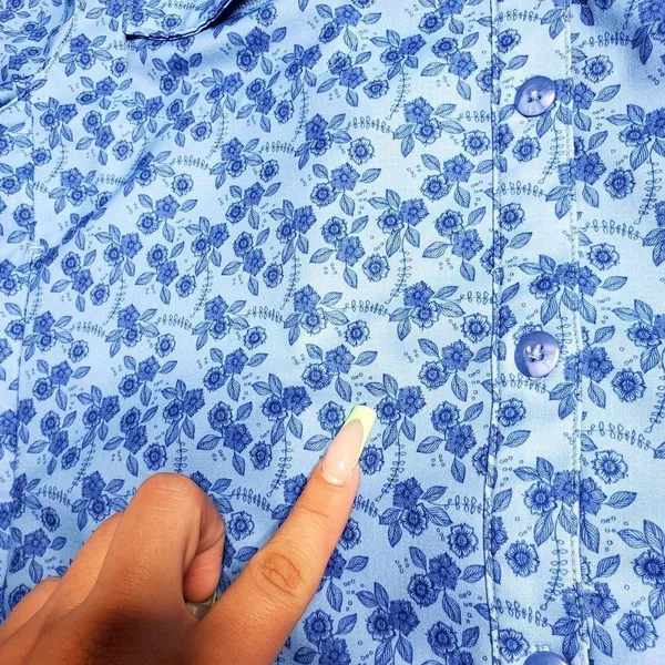 REI Co-op Sahara Blue Floral‎ Shirt - Image 10