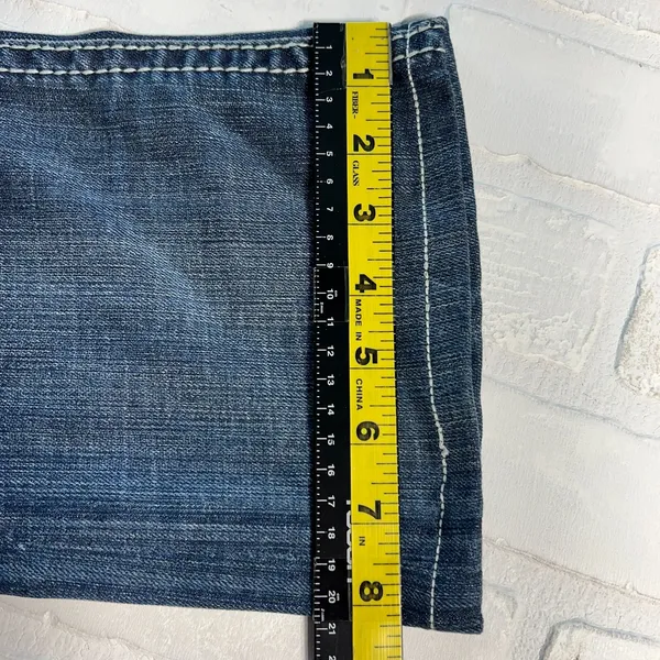 Y2K Rock Revival Sasha‎ Boot Jeans Womens 31 Dark Wash Denim Flap Rhinestones - Image 16