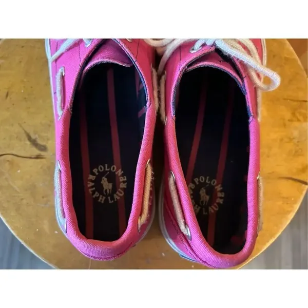 Polo Ralph Lauren Lilia canvas stripes pink size 9B ￼ - Image 5