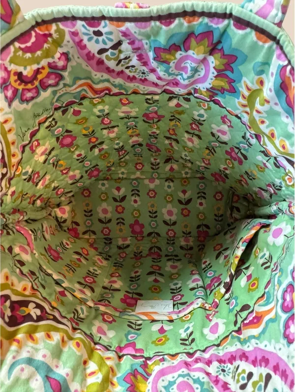 Vera Bradley Tutti Frutti Retired Paisley Quilted Tote - Image 4