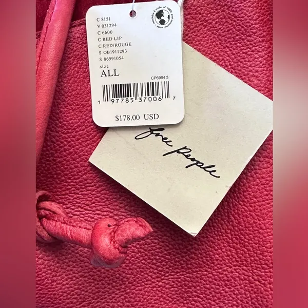 NWT Free People Head Over Heels Tote in Red Lips - Image 6