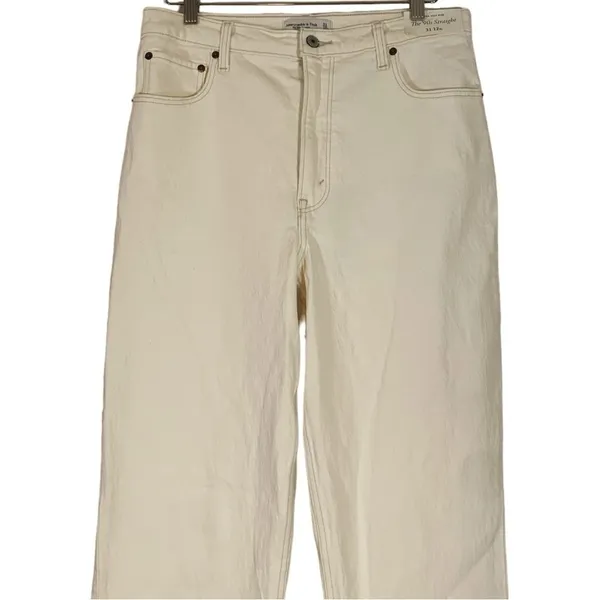 NEW Abercrombie & fitch the 90's Straight Leg Jeans Size 31 Tall - Image 3