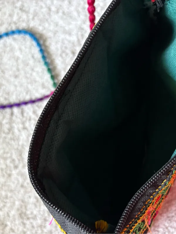 Boho Ethnic traditional Embroidery peacock floral crossbody Bag - Image 5
