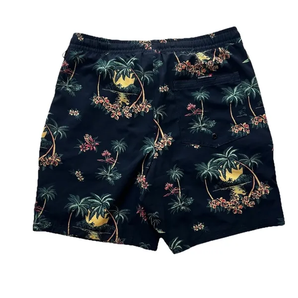 Quicksilver Everyday Scenic Volley Shorts Mens M Swim Trunks Hawaiian Island - Image 2
