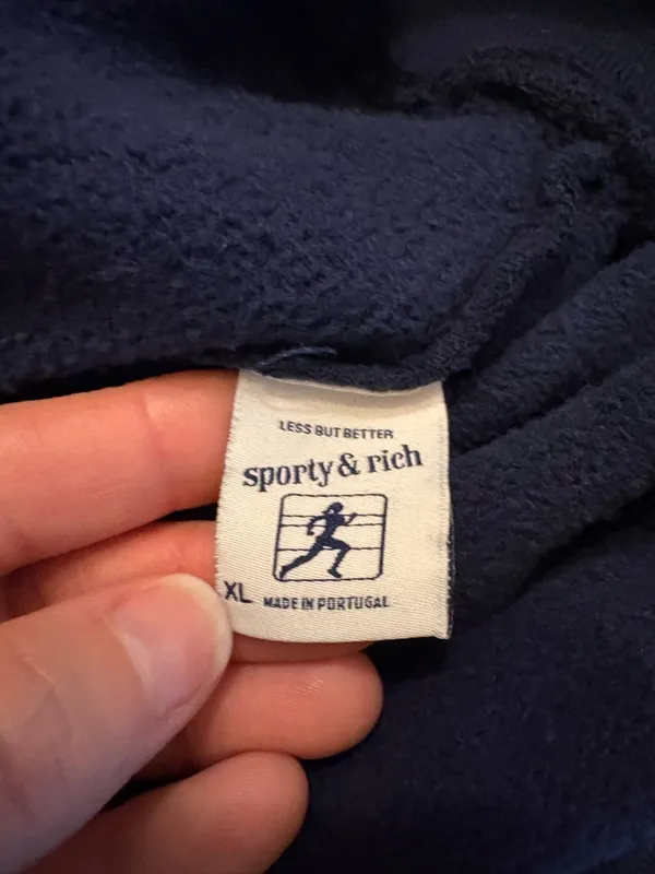 Sporty & Rich SR Sport crew navy white XL Terry - Image 6