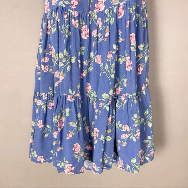 Urban Outfitters Babydoll Dress‎ Floral Mini Button-Up Top Tiered Skirt Feminine - Image 14