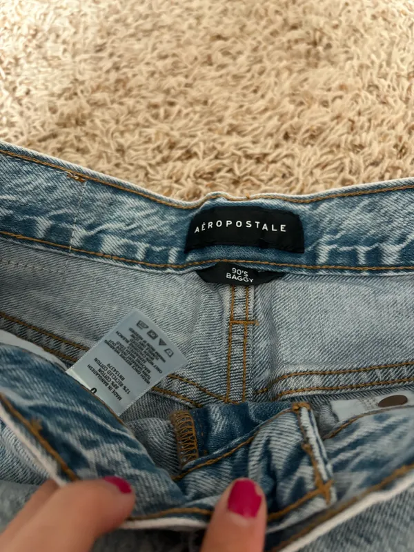 Aeropostale 90s Baggy Jeans Light Wash - Image 3