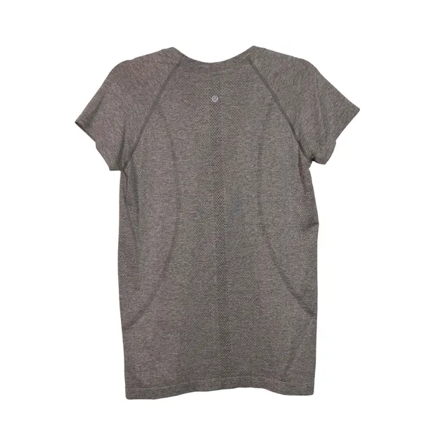 Lululemon Peloton Performance Tee Women Grey Swifty Tech Short Sleeve size 10 - Image 5