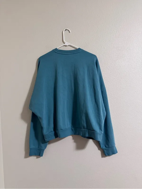 adidas Teal Crewneck Sweatshirt with Small Logo - Image 3