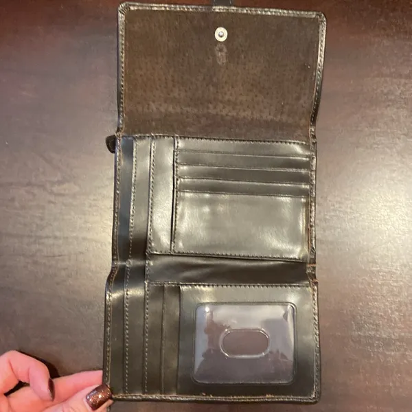 Wilson's Leather suede leather wallet brown EUC - Image 3