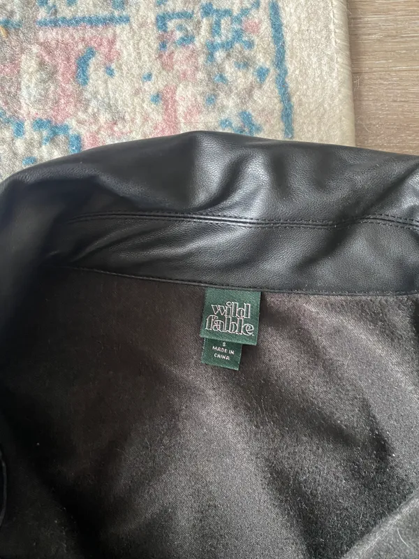 Wild Fable Black Leather Jacket - Image 3
