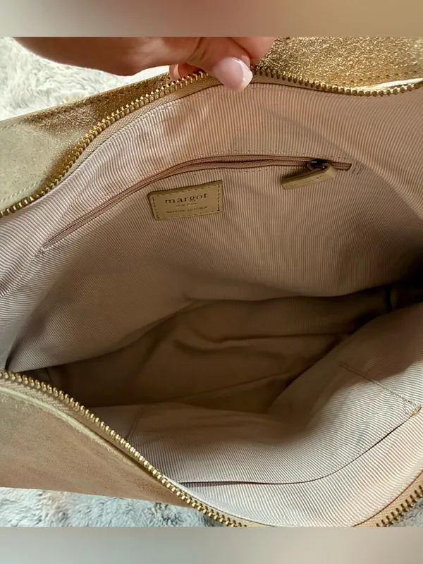 Margot Gabi Maxi Hobo - Cream/Beige Suede - NWT - Image 8