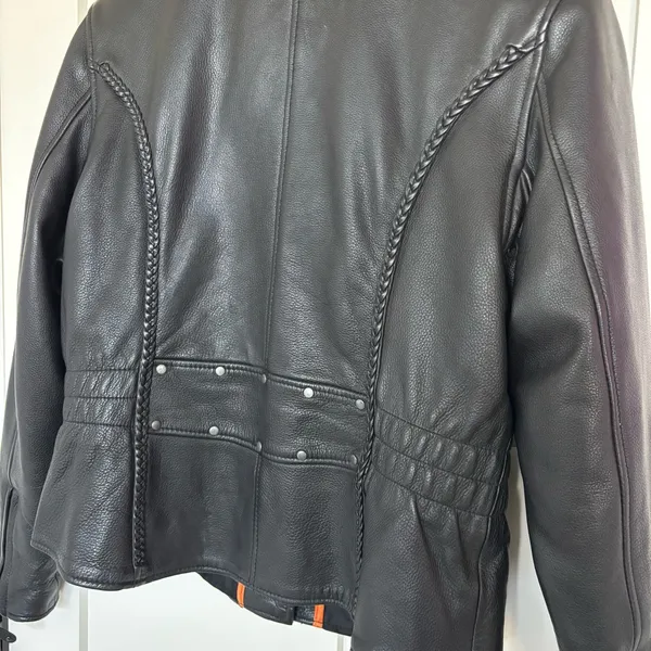 First Classics Leather Women's Black Leather Motorcycle Jacket Insulated Size L - Image 15