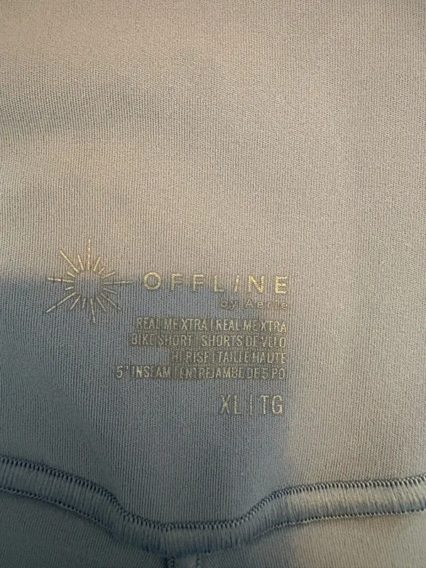 Aerie Light Blue High Rise Bike Shorts - Image 4