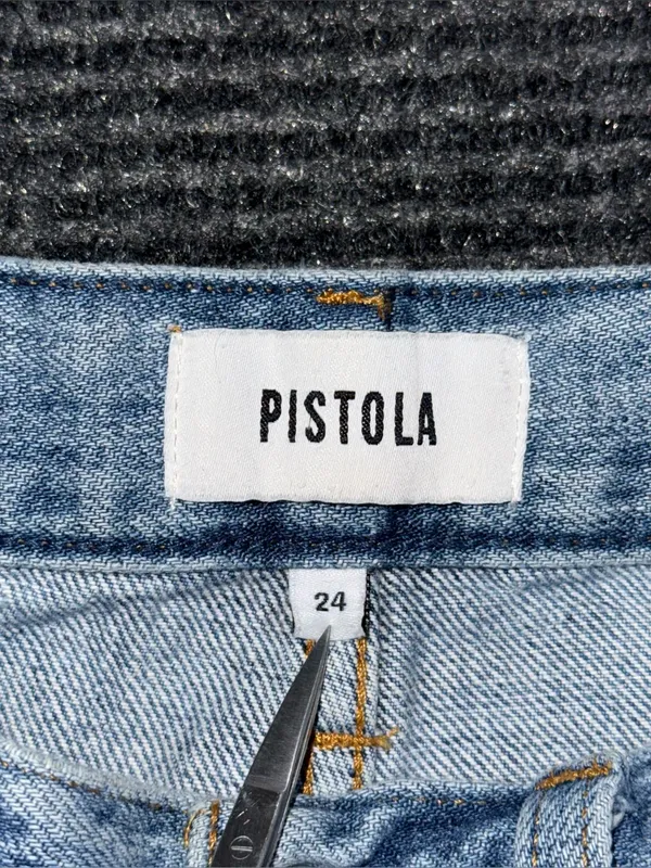 PISTOLA Ruby High Rise Palazzo Wide Leg Jeans Othello Light Wash Size 24 Seamed - Image 7