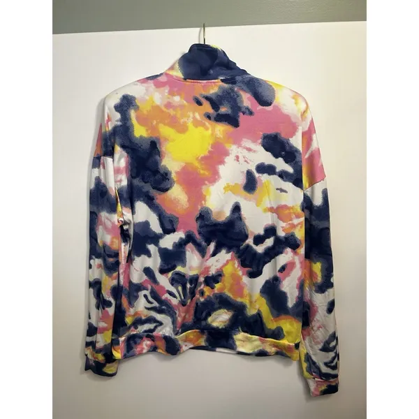 Bobbie Brooks XL Colorful Abstract Half Zip Pullover Stretch Women’s Top Lounge - Image 9