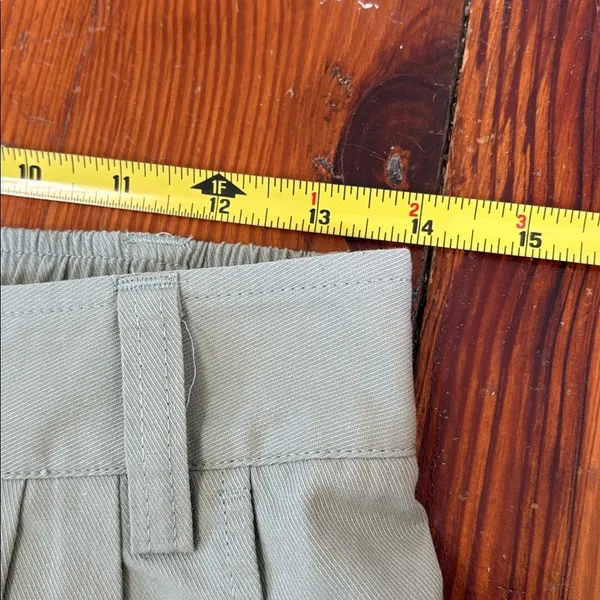 Halara Womens Jogger Pants Mid Rise Pleated Pockets Cotton Twill Green Medium‎ - Image 3