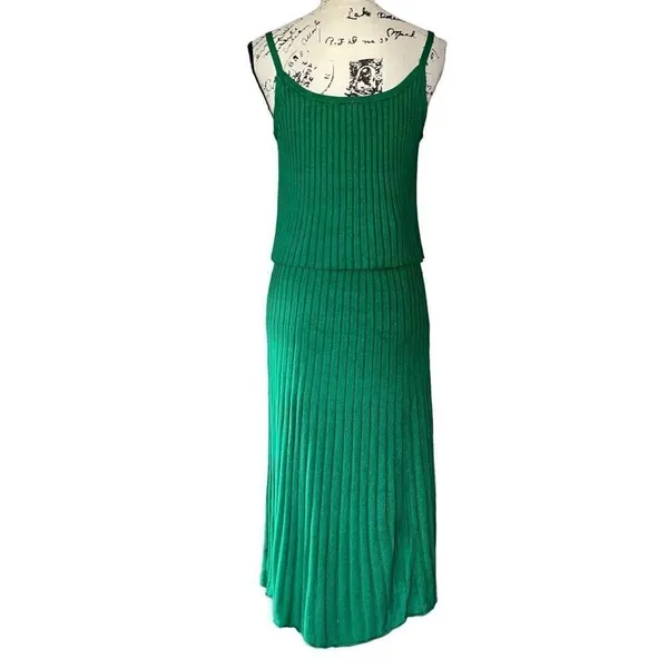 Scoop‎ NYC green 2-piece tank sweater & skirt set small 4-6 - Image 6