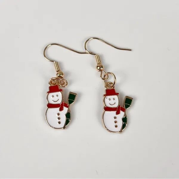 3 Pairs of Christmas Hook Earrings, Wreath, Santa Claus, New! - Image 4