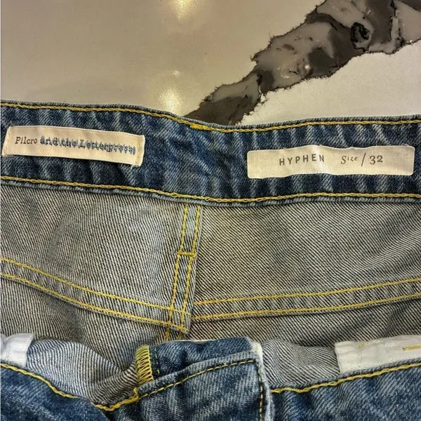 Pilcro Blue Floral Jean Shorts - Image 4