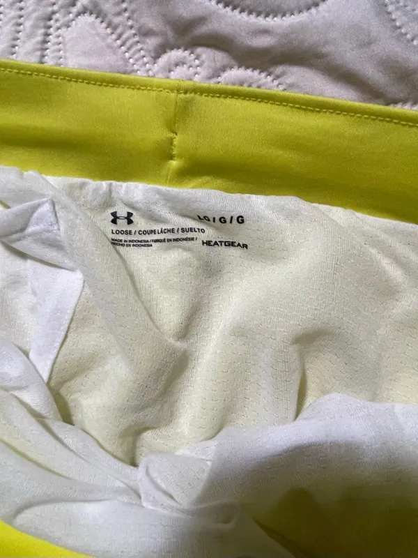 Under Armour Women's Neon Lime Training Shorts with Gray Reflective Trim‎ - Image 7
