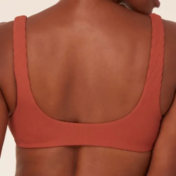 Andie The Delray Rib Bikini Top‎ Swimsuit Ginger size XS NWT - Image 2