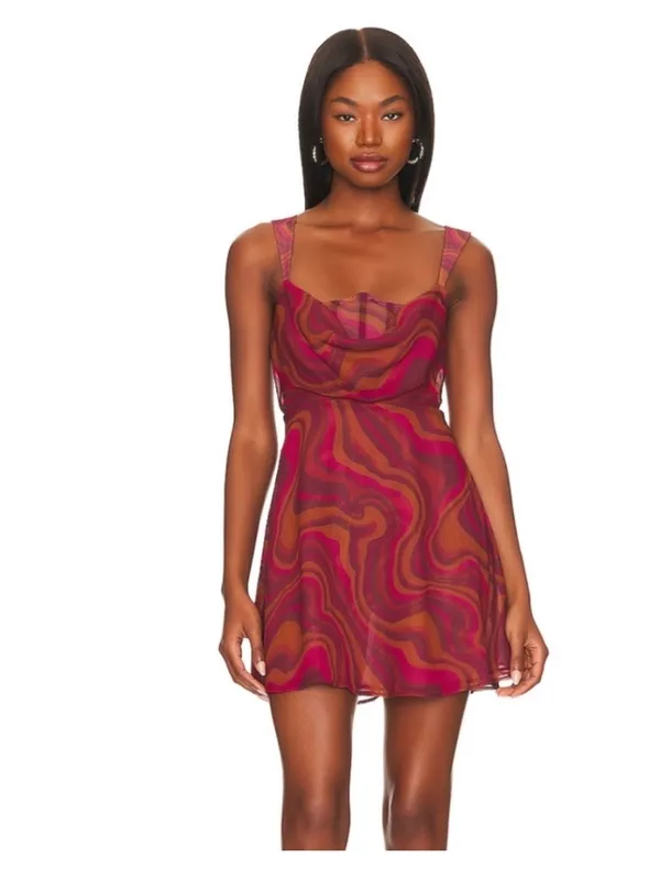 For Love & Lemons Eleanor Mini Dress in Red Size medium NWT‎ - Image 5