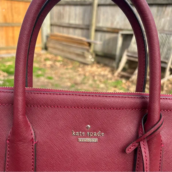 Kate Spade‎ Cameron Street Margot Red/Maroon Saffiano Leather Satchel - Image 5