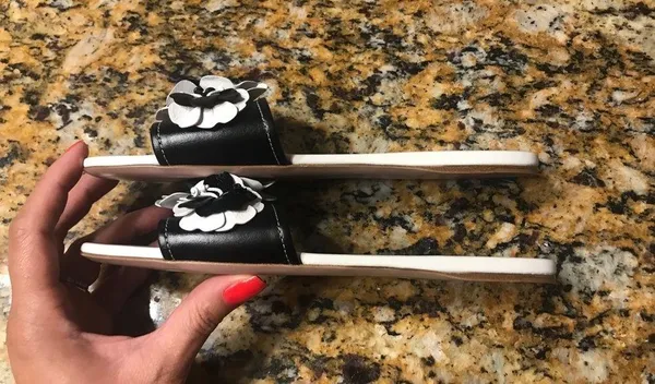 Prada Floral Leather Slides Sz7 - Image 5