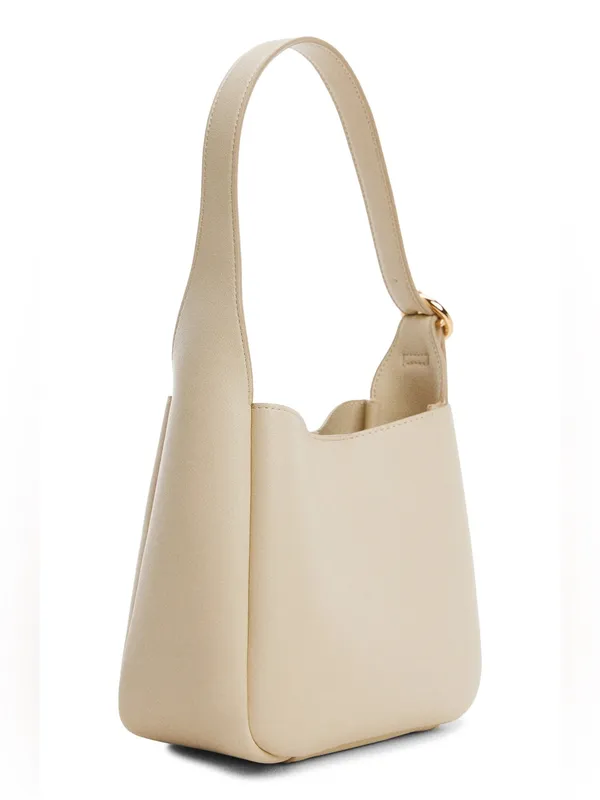 Mango MNG ivory Cream Shoulder Bag - Image 2