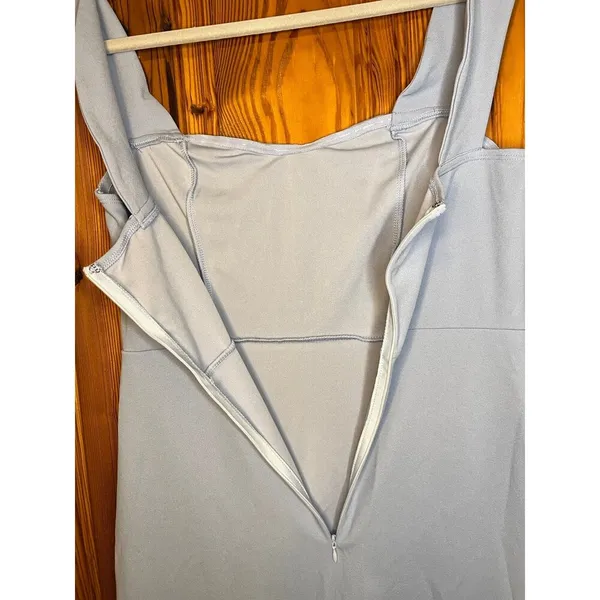 Shein Bridesmaids Dress L Blue Belle Off Shoulder Slit Thigh Gown MOH OC4A - Image 10