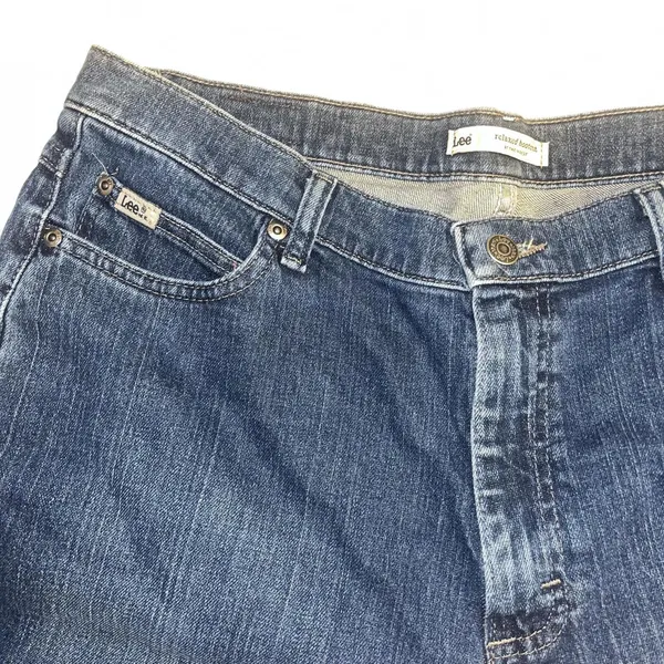 Lee Relaxed Bootcut At The Waist Classic Fit Womans Plus Size 16 Dark Denim Jean - Image 6