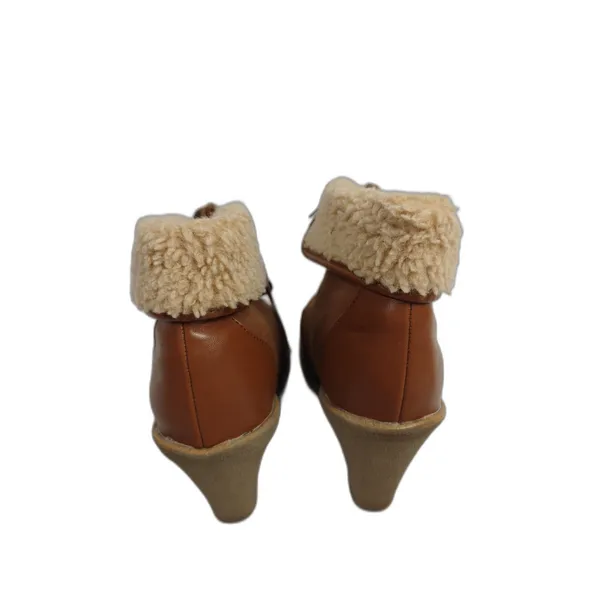 Women H&M Ankle Wedge Boots Brown Size 8 - Image 3