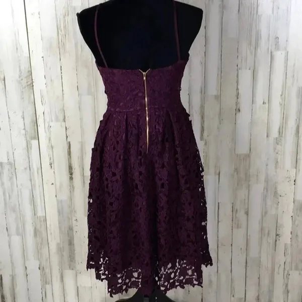Love...Ady Lace Fit Flare Lined Purple Dress NWT v6x - Image 6