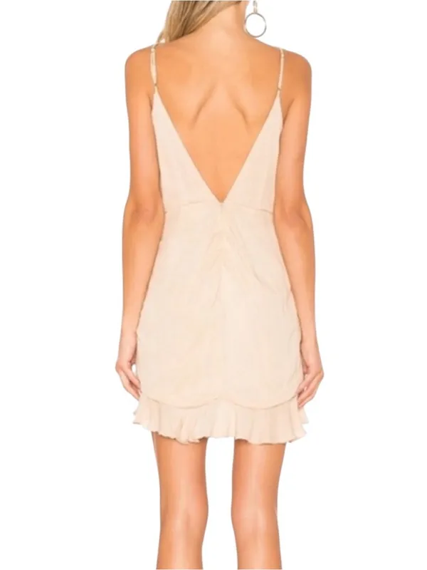 Lovers and Friends Nat Mini Dress In Sand Womens Size XS NEW With Tags - Image 3