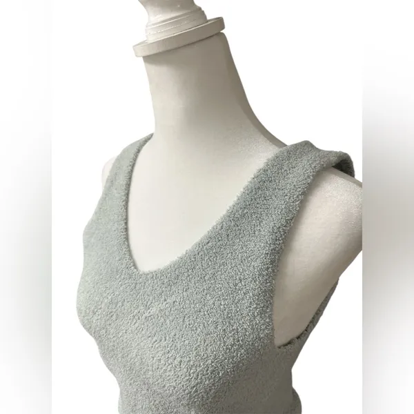 UGG Sage Knit Cropped Fuzzy Cozy Tank - Image 3