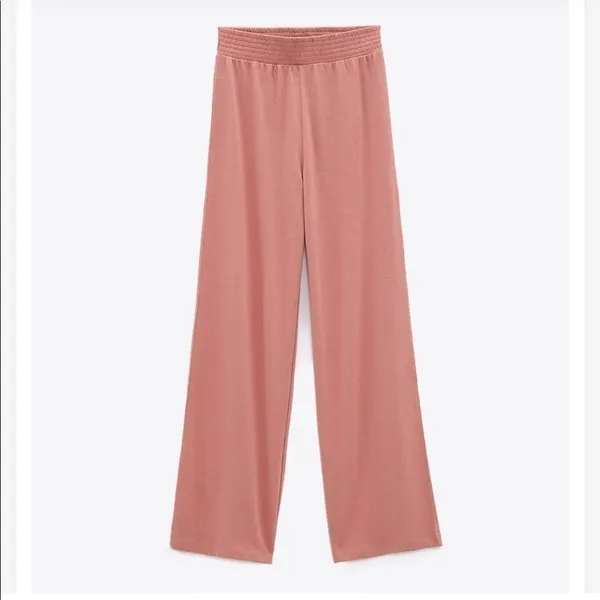 Zara Flowing Wide Leg Trousers in‎ Pink Size Medium - Image 13