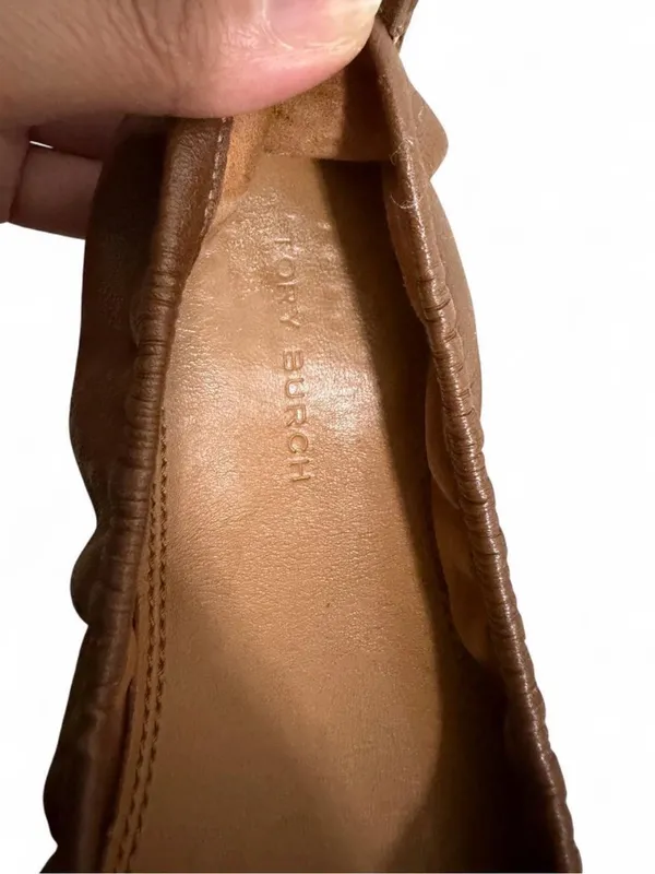 Tory Burch Brown Genuine leather ballet flats Size:5.5 - Image 4
