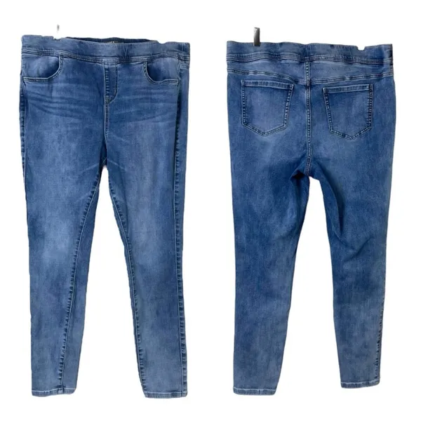 Torrid Lean Jean Super Soft Pull On Ankle Medium Stone Wash Women’s Size 2X - Image 7