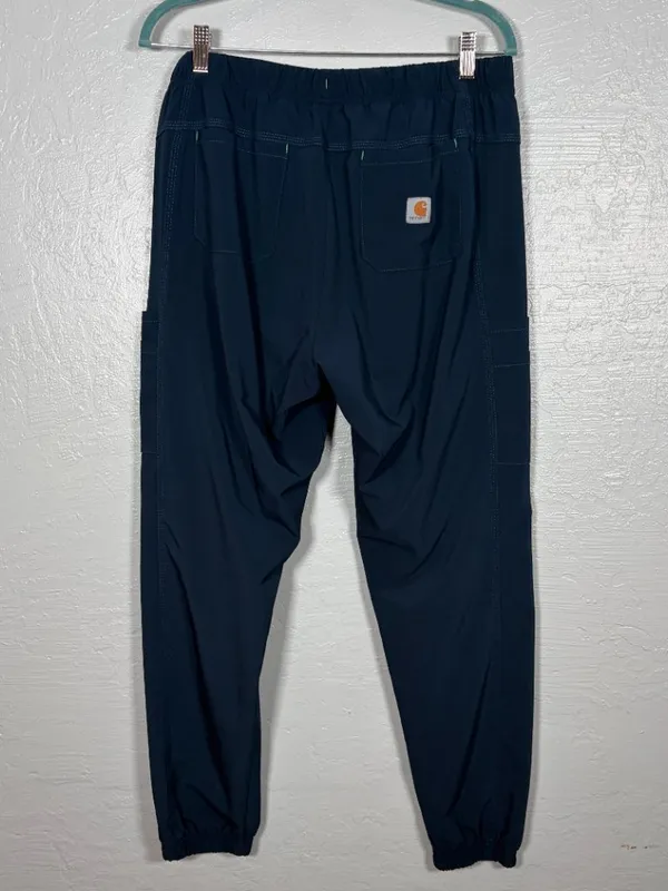 Carhartt Force Women L Navy Blue Modern Fit Jogger Scrub Pant Pockets Dental - Image 4
