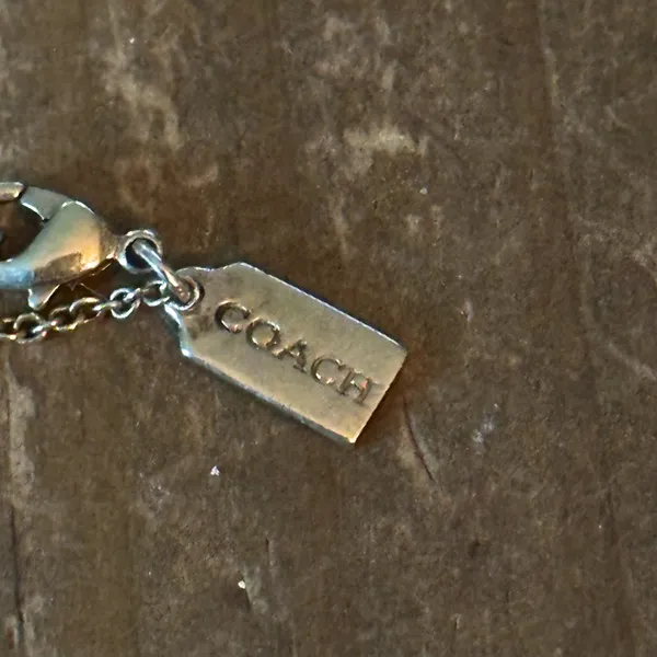 Coach gold tone crystal logo pendant necklace - Image 5